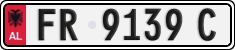 License plate of Albania, Cars (1993)
