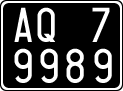 License plate of Italy, Cars (1927 year series)