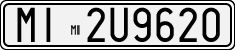 License plate of Italy, Cars (1927 year series)