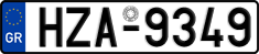 License plate of Greece, Cars