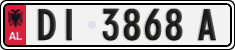 License plate of Albania, Cars (1993)