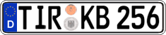 German license plate, Regular plates