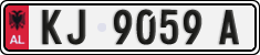 License plate of Albania, Cars (1993)
