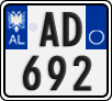License plate of Albania, Motorcycles (2011)