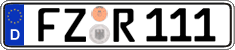 German license plate, Regular plates