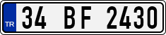 License plate of Turkey, Regular plates