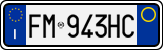 License plate of Italy, Cars (1994 year series)