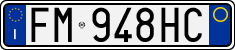 License plate of Italy, Cars (1994 year series)