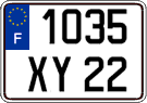 French license plate, FNI