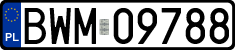 License plates of Poland, Regular car plates