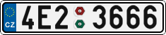 License plate of the Czech Republic, Cars (2001)