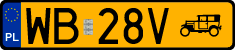 License plates of Poland, Oldtimers