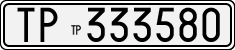 License plate of Italy, Cars (1927 year series)