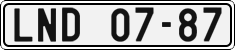 License plate of the Czech Republic, Cars (1960)