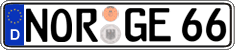 German license plate, Regular plates