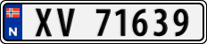 License plate of Norway, Cars