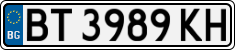 License plate of Bulgaria, Cars