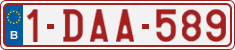 License plate of Belgium, Regular plates (2010)