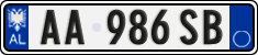 License plate of Albania, Cars (2011)