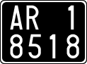 License plate of Italy, Cars (1927 year series)