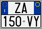 License plate of Italy, Cars (1994 year series)
