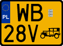 License plates of Poland, Oldtimers