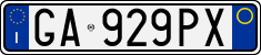 License plate of Italy, Cars (1994 year series)
