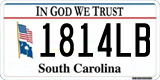 South Carolina, In God We Trust (1234AB/123 4AB)