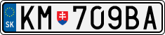 License plate of Slovakia, Cars