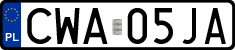 License plates of Poland, Regular car plates