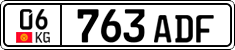 License plate of Kyrgyzstan, Private owners (2016)