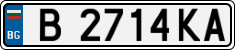License plate of Bulgaria, Cars