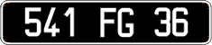 French license plate, FNI