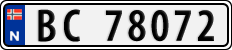 License plate of Norway, Cars