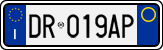 Номер Італії, Автомобілі (стандарт 1994 р.)