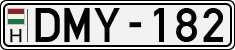 license plates of Hungary, Cars (1990)