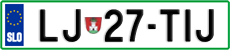 License plate of Slovenia, Cars