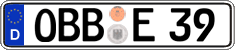 German license plate, Regular plates