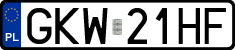 License plates of Poland, Regular car plates