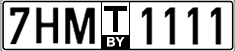 License plate Belarus, Transit plates (2004)