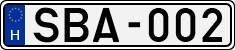 license plates of Hungary, Cars (1990)
