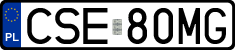 License plates of Poland, Regular car plates