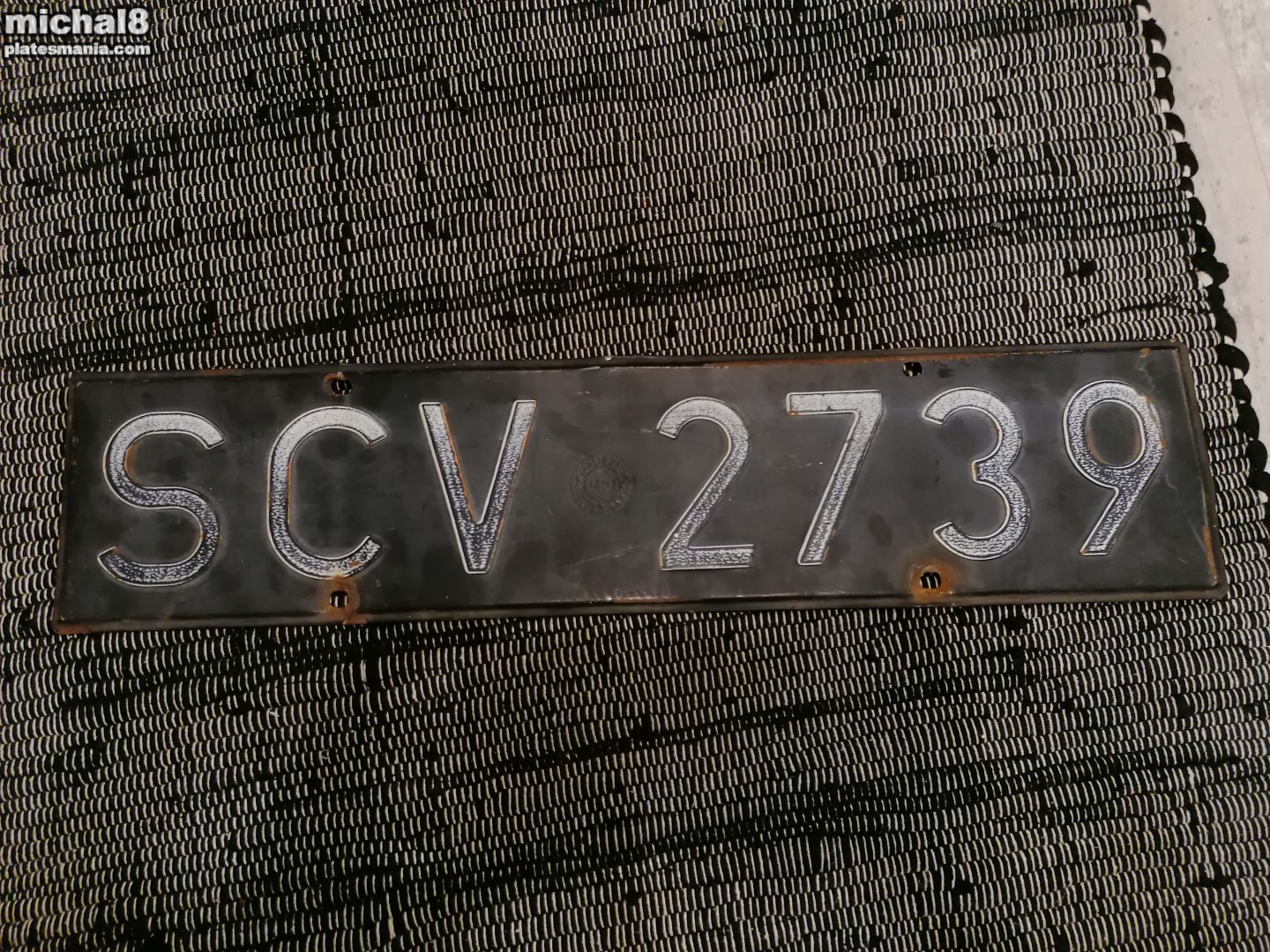 SCV 2739, License plate without vehicle 