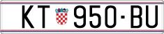 License plate of Croatia, Regular plates