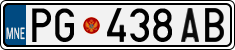 License plate of Montenegro, Trailers