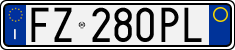 License plate of Italy, Cars (1994 year series)