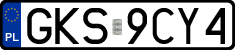 License plates of Poland, Regular car plates