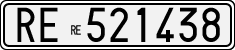 License plate of Italy, Cars (1927 year series)