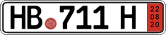 German license plate, Export transit plates