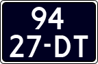 License plate of the Netherlands, Cars